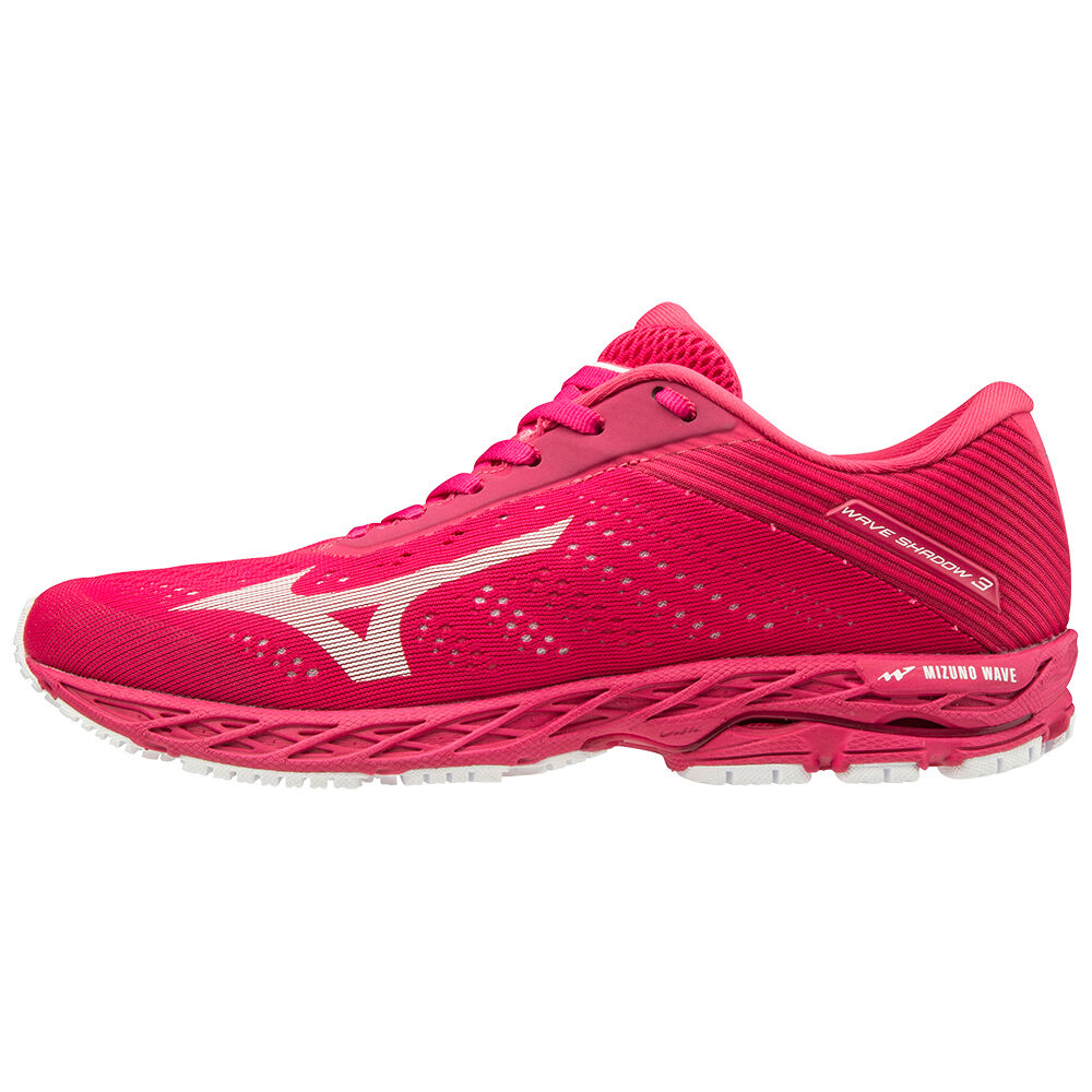 Zapatillas Running Mizuno WAVE SHADOW 3 Mujer Rosas Rojas/Blancas Baratas OKGY-27981